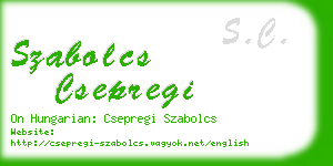 szabolcs csepregi business card